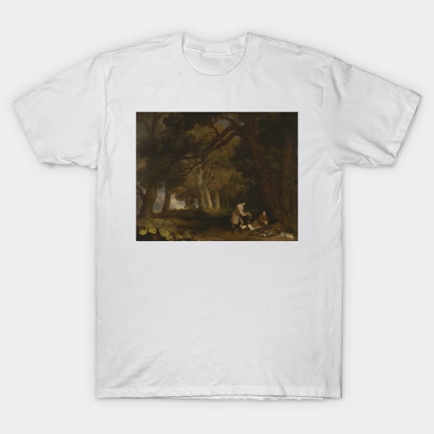 A Repose after Shooting by George Stubbs T-Shirt by Classic Art Stall